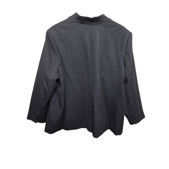 Old Navy Pixie Blazer Womens Plus 2X Smoke Gray One Button Stretch Career Office - Picture 7 of 10